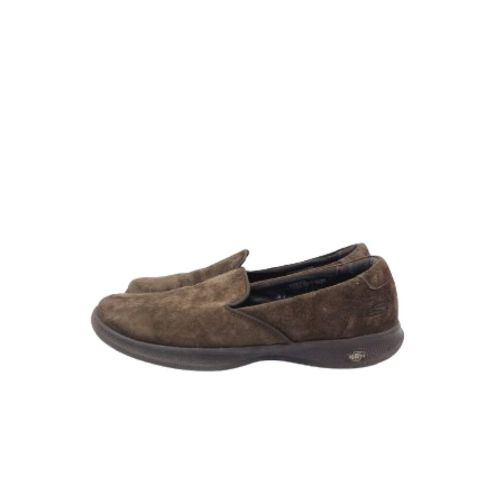 Skechers Women's Chocolate Brown Goga Max Go Step Lite Slip On Comfort Shoes 7